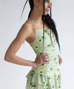 Green Sunflower Cinched Mini Dress 7 Green Sunflower Cinched Mini Dress -US Clothing Shop green sunflower cinched mini dress 4 34052.1666806470