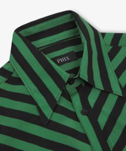 Green Stripe Viscose Shirt 6 Green Stripe Viscose Shirt -US Clothing Shop greenstripe