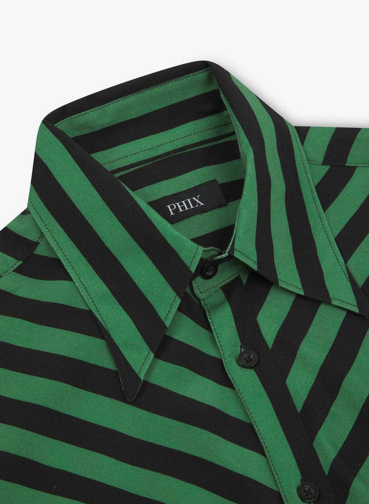 Green Stripe Viscose Shirt 3 Green Stripe Viscose Shirt - Image 3