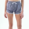 Grey Mesh Side Dolphin Shorts