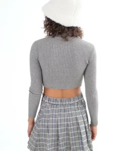 Heather Grey Ribbed Turtleneck Sweater 7 Heather Grey Ribbed Turtleneck Sweater -US Clothing Shop heather grey ribbed turtleneck sweater 4 26924.1692388617