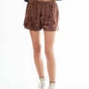 Hot Chocolate Crushed Velvet Shorts