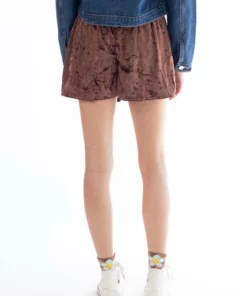 Hot Chocolate Crushed Velvet Shorts -US Clothing Shop hot chocolate crushed velvet shorts 4 76767.1692386538