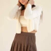 Ivory Eyelash Cardigan & Tank Set
