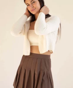 Ivory Eyelash Cardigan & Tank Set