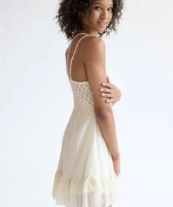 Ivory Lace Top Sundress 8 Ivory Lace Top Sundress -US Clothing Shop ivory lace top sundress 4 05689.1699030748