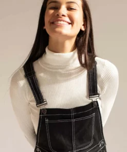 Ivory Ribbed Cropped Turtleneck Sweater