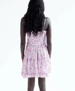 Lavender Bold Floral Ruffle Mini Dress 7 Lavender Bold Floral Ruffle Mini Dress -US Clothing Shop lavender bold floral ruffle mini dress 4 10343.1693942273