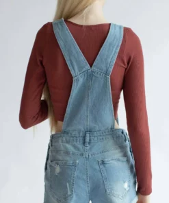 Light Wash Distressed Overall Shorts -US Clothing Shop light wash distressed overall shorts 4 34848.1666808855