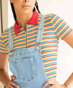 Light Wash Cuffed Distressed Denim Overall Shorts