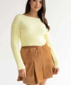 Light Yellow Eyelash Ribbed Crop Sweater 7 Light Yellow Eyelash Ribbed Crop Sweater -US Clothing Shop light yellow eyelash ribbed crop sweater 3 49249.1666807497