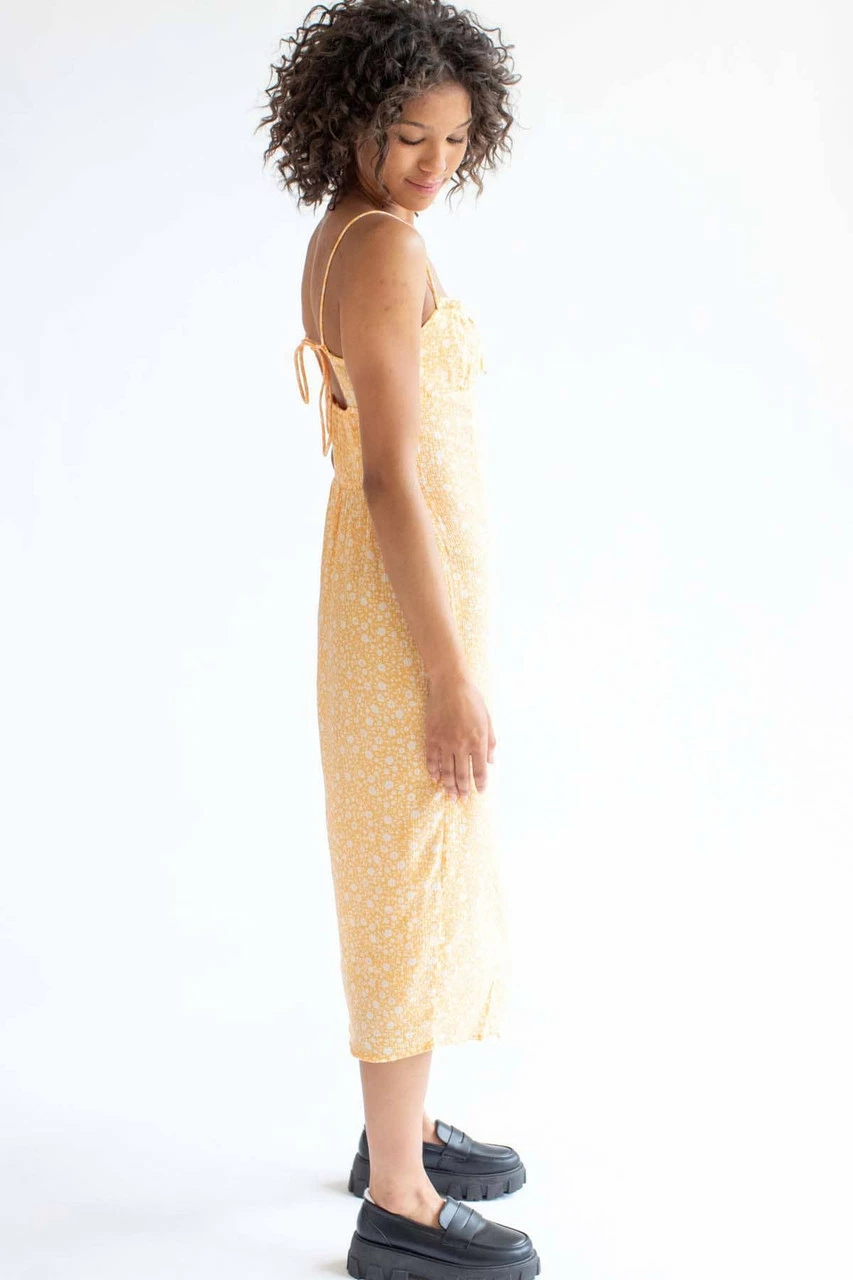 Mango Ditsy Floral Milkmaid Midi Dress 4 Mango Ditsy Floral Milkmaid Midi Dress - Image 4