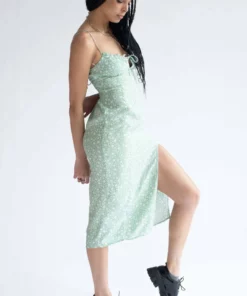 Mint Ditsy Floral Milkmaid Midi Dress -US Clothing Shop mint ditsy floral milkmaid midi dress 5 23675.1666807604