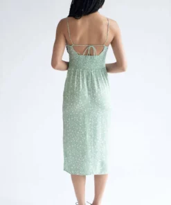 Mint Ditsy Floral Milkmaid Midi Dress -US Clothing Shop mint ditsy floral milkmaid midi dress 6 26617.1666807627