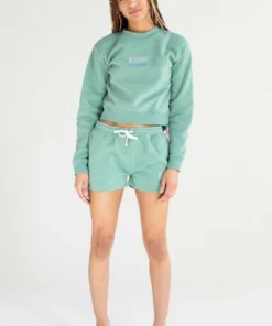 Blessed Sweatshirt & Shorts Set -US Clothing Shop moss blessed set 2 74227.1666805734