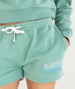 Blessed Sweatshirt & Shorts Set -US Clothing Shop moss blessed set 5 93525.1666805691