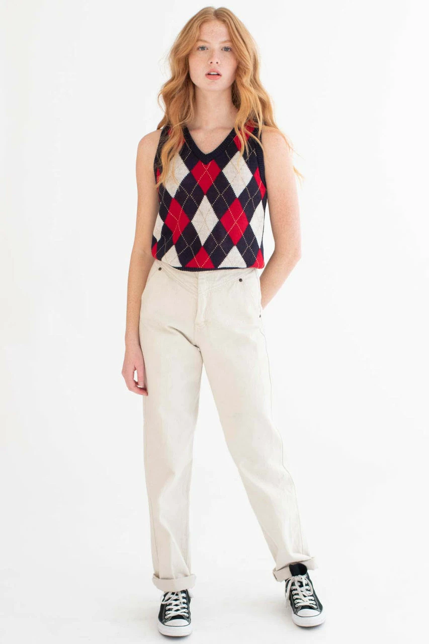 Navy Argyle Sweater Vest 2 Navy Argyle Sweater Vest - Image 2