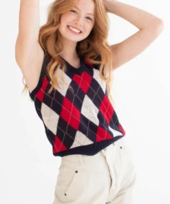 Navy Argyle Sweater Vest