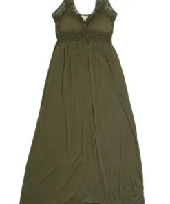Olive Green Crochet Trim Maxi Dress -US Clothing Shop new stuff 1 48570.1680276294