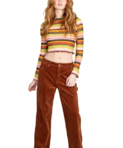 Olive Bell Sleeve Crochet Stripe Sweater -US Clothing Shop olive bell sleeve crochet stripe sweater 1 89090.1673287529