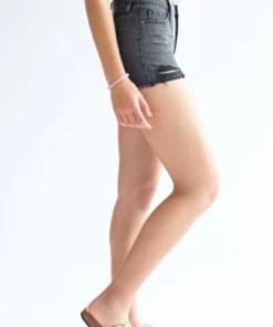 Distressed High Waisted Black Denim Shorts -US Clothing Shop other black denim shorts 3 90508.1692373852