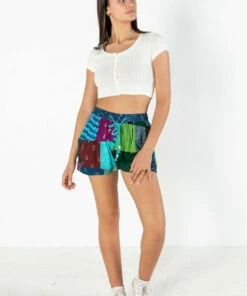 Patchwork Shorts -US Clothing Shop patchwork shorts 1 63820.1676390482