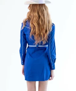 Pearl Snap Western Shirt Dress -US Clothing Shop pearl snap western shirt dress 6 01717.1666806059