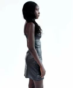 Pleather Black Bustier Dress 6 Pleather Black Bustier Dress -US Clothing Shop pleather black bustier dress 3 76749.1692307122