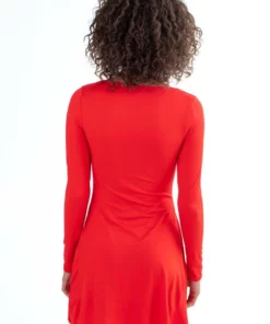 Red Long Sleeve Milkmaid Dress 7 Red Long Sleeve Milkmaid Dress -US Clothing Shop red long sleeve milkmaid dress 5 00724.1692394056