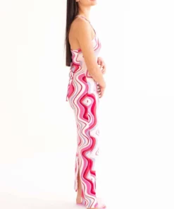 Red Marbled Waves Lace Up Back Maxi Dress 9 Red Marbled Waves Lace Up Back Maxi Dress -US Clothing Shop red marbled waves lace up back maxi dress 3 52267.1666807649