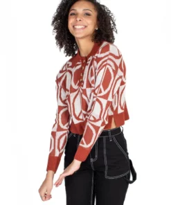 Red Peace Pullover Sweater