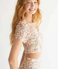 Ruched Floral Skirt Set 9 Ruched Floral Skirt Set -US Clothing Shop ruched floral skirt set 4 49457.1666809206