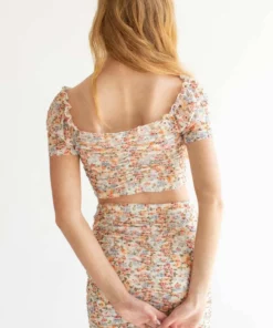 Ruched Floral Skirt Set 10 Ruched Floral Skirt Set -US Clothing Shop ruched floral skirt set 5 50957.1666809222