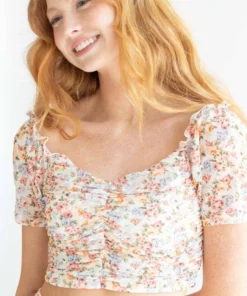 Ruched Floral Skirt Set 11 Ruched Floral Skirt Set -US Clothing Shop ruched floral skirt set 6 67200.1666809205