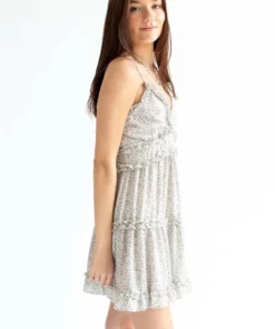 Sage Floral Ruffle Sundress -US Clothing Shop sage floral ruffle sundress 4 55022.1694633859