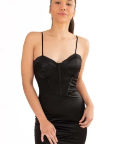 Satin Bustier Dress
