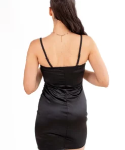 Silky Black Mini Dress 9 Silky Black Mini Dress -US Clothing Shop silky black mini dress 5 56513.1692394557