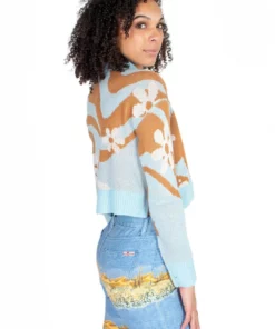 Sky Blue Mushroom Pullover Sweater -US Clothing Shop sky blue mushroom pulllover sweater 4 51080.1669233099