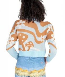 Sky Blue Mushroom Pullover Sweater -US Clothing Shop sky blue mushroom pulllover sweater 5 19509.1669233099