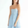 Sky Blue Tie Back Gauze Sundress