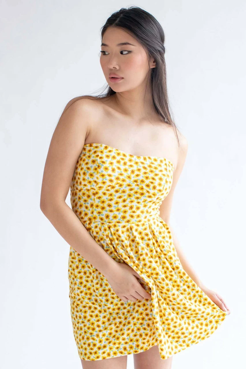 Sunflower Bustier Strapless Dress 1 Sunflower Bustier Strapless Dress