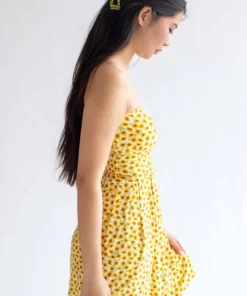 Sunflower Bustier Strapless Dress 6 Sunflower Bustier Strapless Dress -US Clothing Shop strapless sunflower bustier dress 3 15201.1692308573