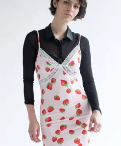 Strawberry Lace Trimmed Mini Dress 7 Strawberry Lace Trimmed Mini Dress -US Clothing Shop strawberry lace trimmed mini dress 2 78000.1666808764