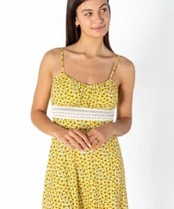 Sunflower Crochet Trim Dress