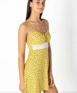 Sunflower Crochet Trim Dress -US Clothing Shop sunflower crochet trim dress 4 51949.1676390627