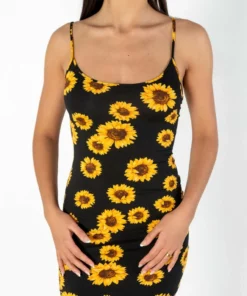 Sunflower Mini Dress -US Clothing Shop sunflower mini dress 3 88258.1676390785
