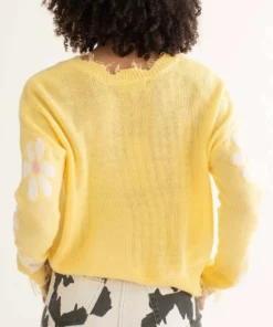 Sunshine Daisy Frayed Sweater -US Clothing Shop sunshine daisy frayed sweater 4 40638.1666806055
