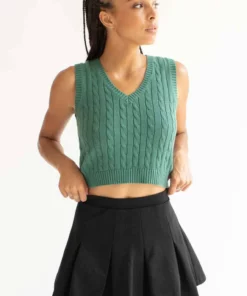 Teal Cable Knit Sweater Vest 9 Teal Cable Knit Sweater Vest -US Clothing Shop teal cable knit sweater vest 3 17493.1666806346