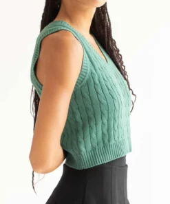 Teal Cable Knit Sweater Vest 8 Teal Cable Knit Sweater Vest -US Clothing Shop teal cable knit sweater vest 4 46449.1692389810