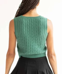 Teal Cable Knit Sweater Vest 10 Teal Cable Knit Sweater Vest -US Clothing Shop teal cable knit sweater vest 5 25246.1692389810